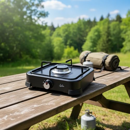 Miniatura 7 de Jata Jecg2721 - Cocina De Gas Portátil De 1 Fuego Con Parrilla. Apta Para Butano Y Propano. Con Tapa Protectora Extraíble. Ideal Para Camping. Ocupa Poco Espacio