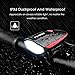 Fineed Bike Light Front Horn Set, 250 Lumen, USB Rechargeable, Waterproof Front Light for Outdoor Sports, Easy to Strap on with Silicone Belt