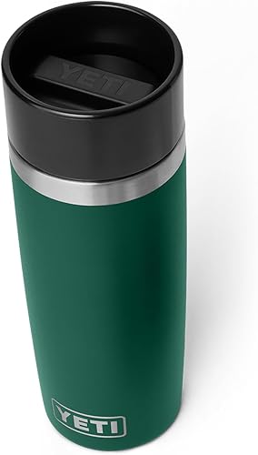 Miniatura 10 de YETI Rambler - Botella de viaje de 12 onzas, acero inoxidable, con aislamiento al vacío y tapa impermeable para viajeros, Verde Bosque Negro verde