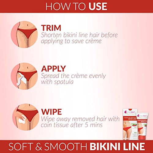 Image of everteen 50g x 4 Silky Hair Removal Cream for Women & Girls, Painless Hair Remover Cream for Bikini Line and Underarms with Cucumber, No Harsh Smell - Pack of 4