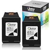 CKMY Remanufactured Ink Cartridge 63 Replacement for HP 63 63XL Black Used for HP Envy 4520 3634...