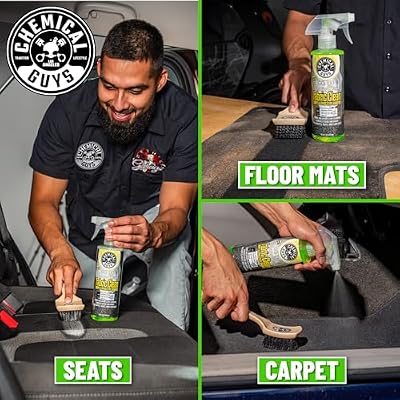 Chemical Guys Foaming Citrus Fabric Clean Carpet & Upholstery Cleaner - Car Carpet Cleaner Spray for Seats and Floor Mats, Removes Stains &Odors, Safe for Cars, Home and Office, 16 oz Citrus Scent