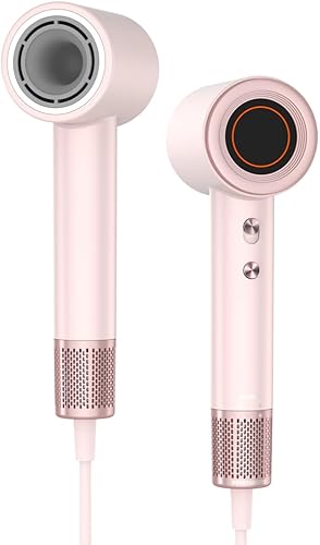 Secador de pelo profesional, motor silencioso de alta velocidad sin escobillas de 49 dB y iones negativos de 656.2 ft, certificado UL, sin daño,