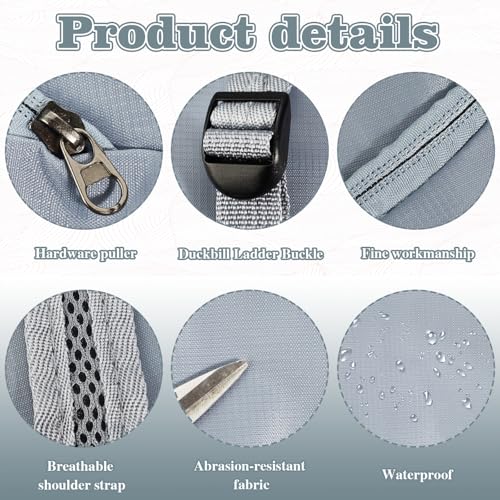 Mochila de senderismo plegable ultraligera 15L gris miniatura 3
