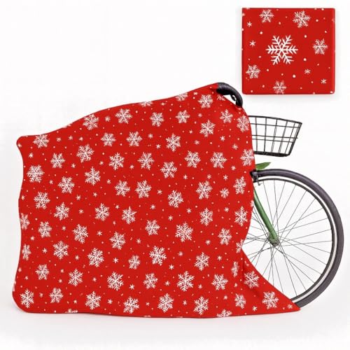 AXXTAN Jumbo Christmas Bike Sack 2M x 1.45M - Super Large Bicycle Gift Bag with Snowflake Design - Extra Big Santa Sack for Wrapping Bikes, Toys & Large Presents