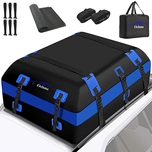 Elefama Rooftop Cargo Carrier Bag 21 Cubic Ft Waterproof Soft Car Top