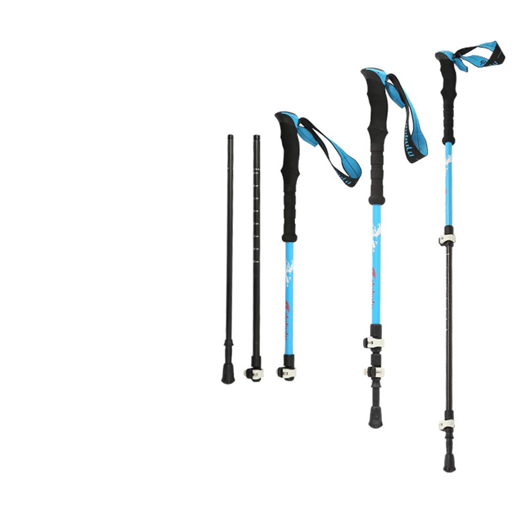GSP Bastoni da Passeggio Chiusura Esterna Bastoncino da Trekking Leggero Carbonio Alpinismo Canna in Fibra di Carbonio a Tre sezioni per Bastoncino da Trekking Mountain Climbing Cross-Country