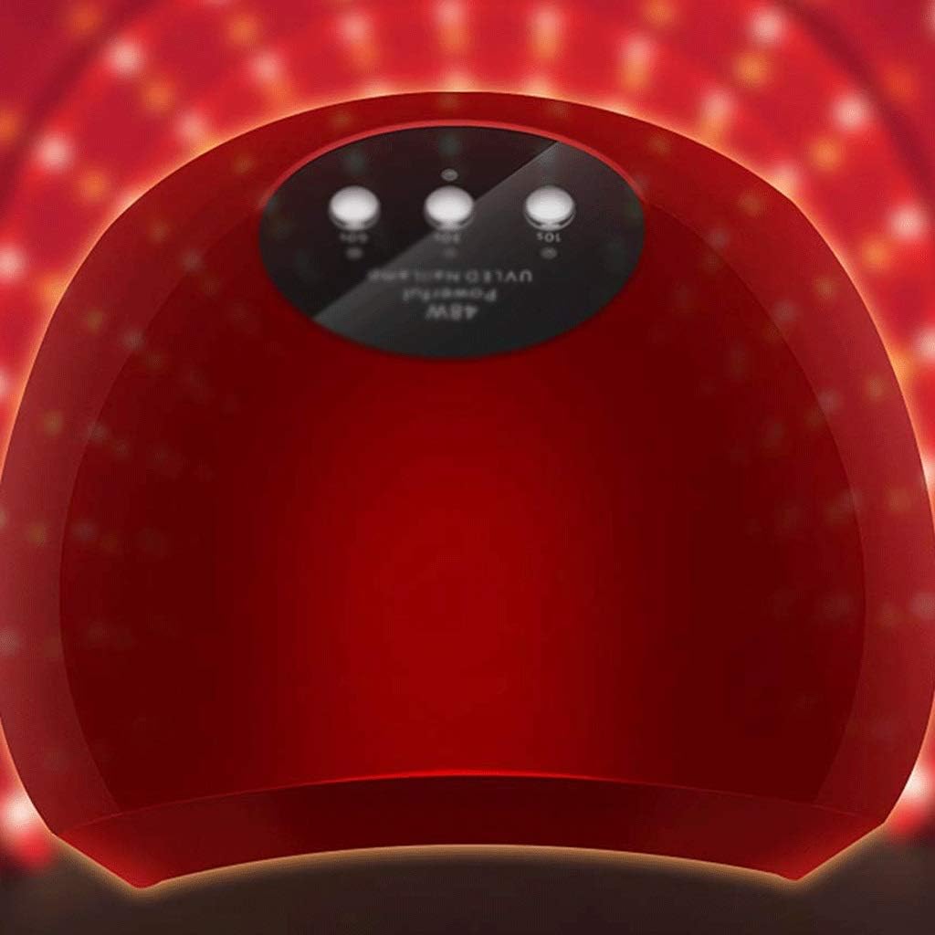 Nail Lamp - AUTO Sensor Timer, UV Gel Curing Lamp for Polish Nails and Toe Nail Curing Light, for Salon Home （red）