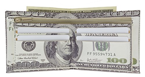 MARSHAL 100 Dollar Bill Design Wallet Men's Billfold Wallet2