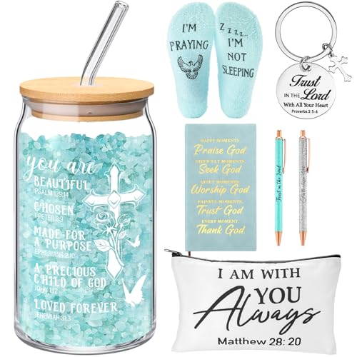 Affrolling 7 Pcs Christmas Christian Gift for Women Religious Pastor