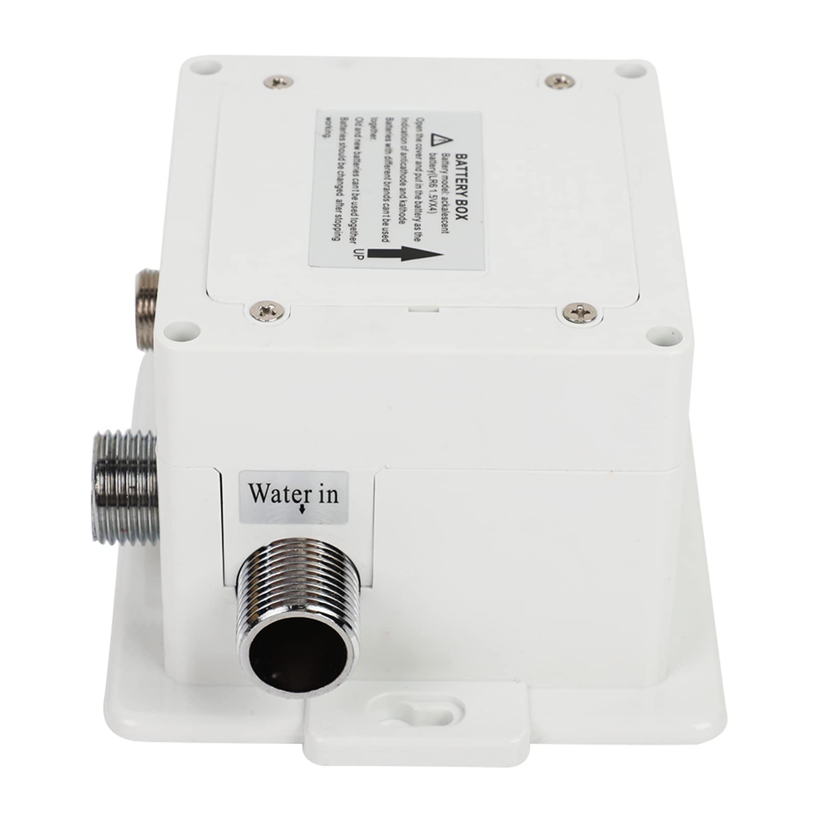lyrlody Grifo Sensor Automático Touchless Manos Libres para Lavabo, con Filtro Incorporado, 4 Pilas AA, Apagado por Tiempo de Uso de 2 Años, Cuerpo de Latón (pintura negra)