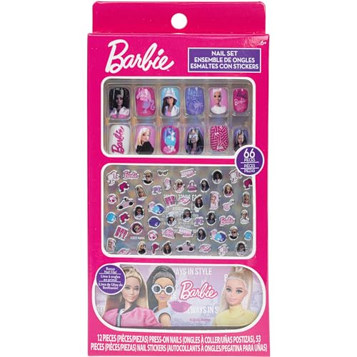 Barbie -Townley Girl 66 Piece Non-Toxic Nail Set with...
