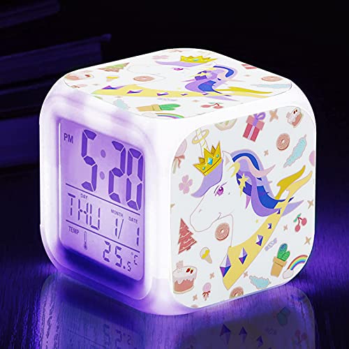 Kids Unicorn Alarm Clock Night Light! HUGE SAVINGS On Amazon!