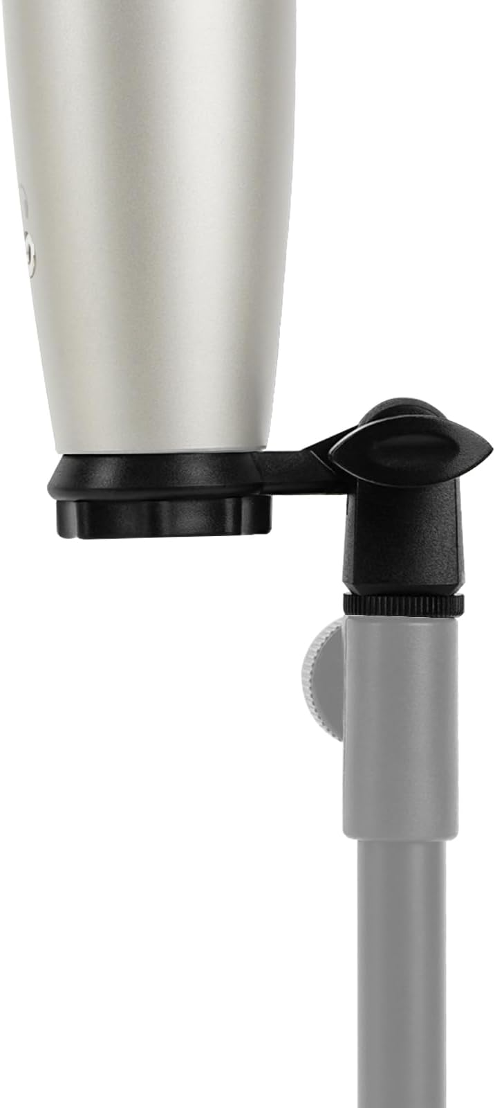 GEEKRIAfor Creators Microphone Stand Mount for 22mm / 0.9in Threads Microphones, Microphone Shock Mount Compatible with Samson C01 Adjustable Mic Stand, Hard Mount Microphone Holder (Black)