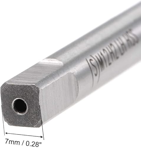 Miniatura 4 de uxcell Macho métrico de la máquina de la mano izquierda M12 rosca 1.75 paso H2 4 flautas de alta velocidad de rosca de tornillo de acero roscas