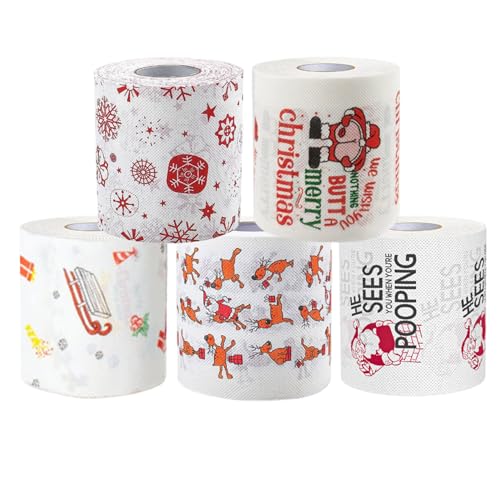 Papier hygiénique de Noël 2 plis déco de fête pour WC invités