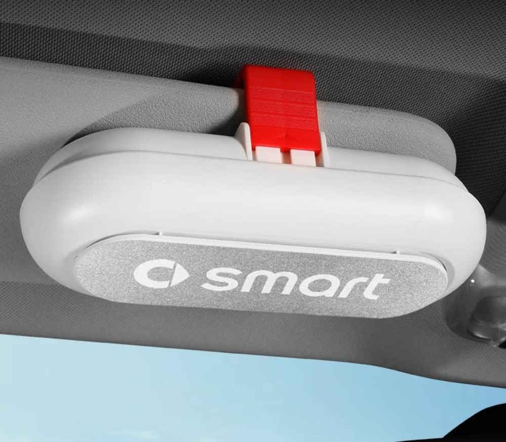 Samochodowe etui do przechowywania okularów przeciwsłonecznych osłona przeciwsłoneczna klips do Smart Fortwo Forfour 453 451 450 akcesoria tapicerskie osłona przeciwsłoneczna uchwyt na kartę