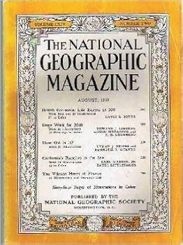 Paperback National Geographic August 1958 Book
