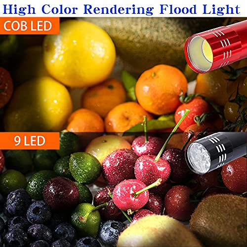 Kunhe 18 Pack Mini Led Flashlight Set 100 Lumen Cob Flashlights For Kids Aluminum Led Handheld Pocket With Batteries For Camping Gift #TOP3