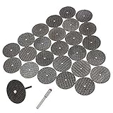 Diametro de disco 32 mm TOOGOO(R) 25pzs juego de disco de corte de cuchillas 32mm con eje para herramienta giratoria