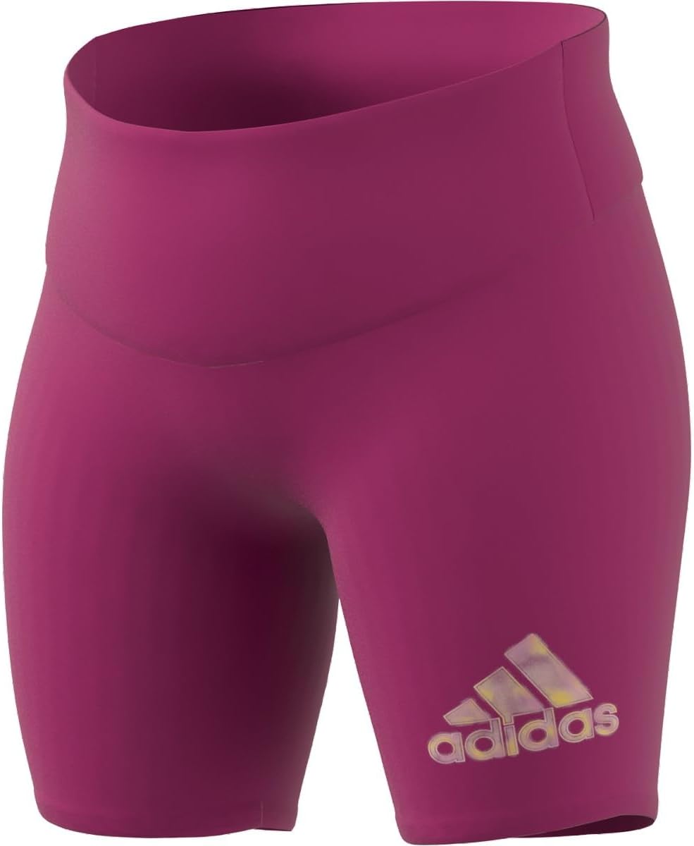 adidas Women's Badge of Sport 2-Tone 3-Stripes Graphic Bike Shorts