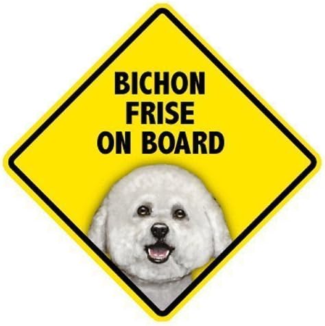 Bichon Frise On Board Home & Car Window Swinger Sign