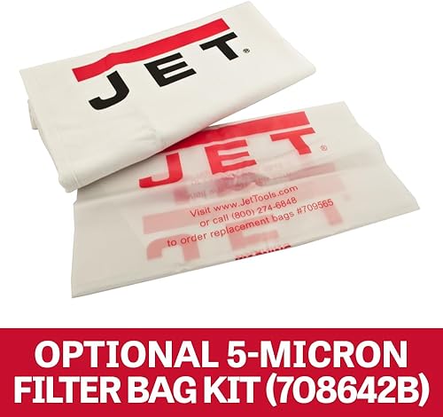 Miniatura 4 de JET Colector de polvo DC-650, solo base de máquina, 650 CFM, 1 HP, 115/230V 1Ph