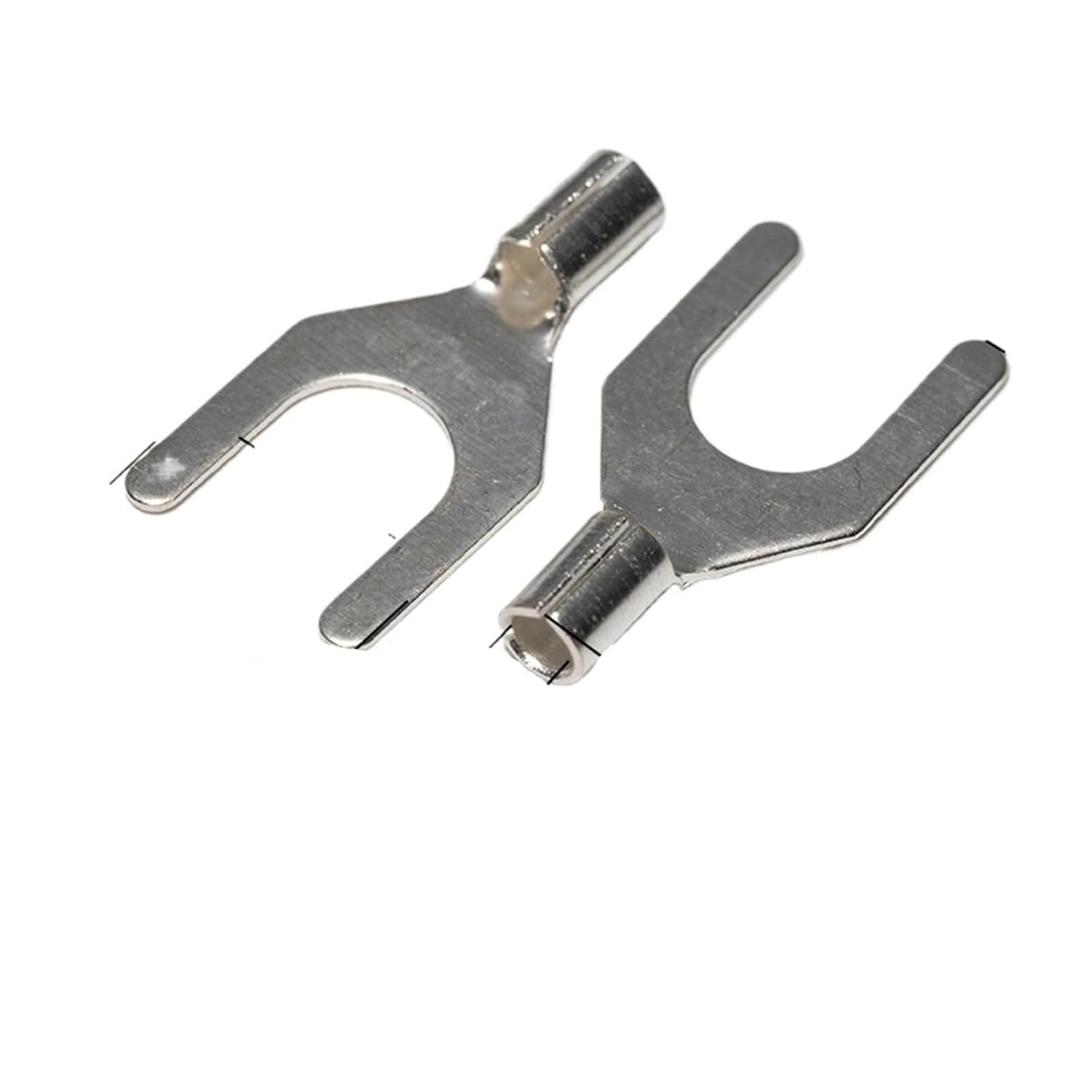 100pcs U Shape Brass Electrical Cable Terminals Block Crimping Spade Wire Connectors 1.5mm 2.5mm 4mm 6mm 10mm 16mm2(UT16-8)