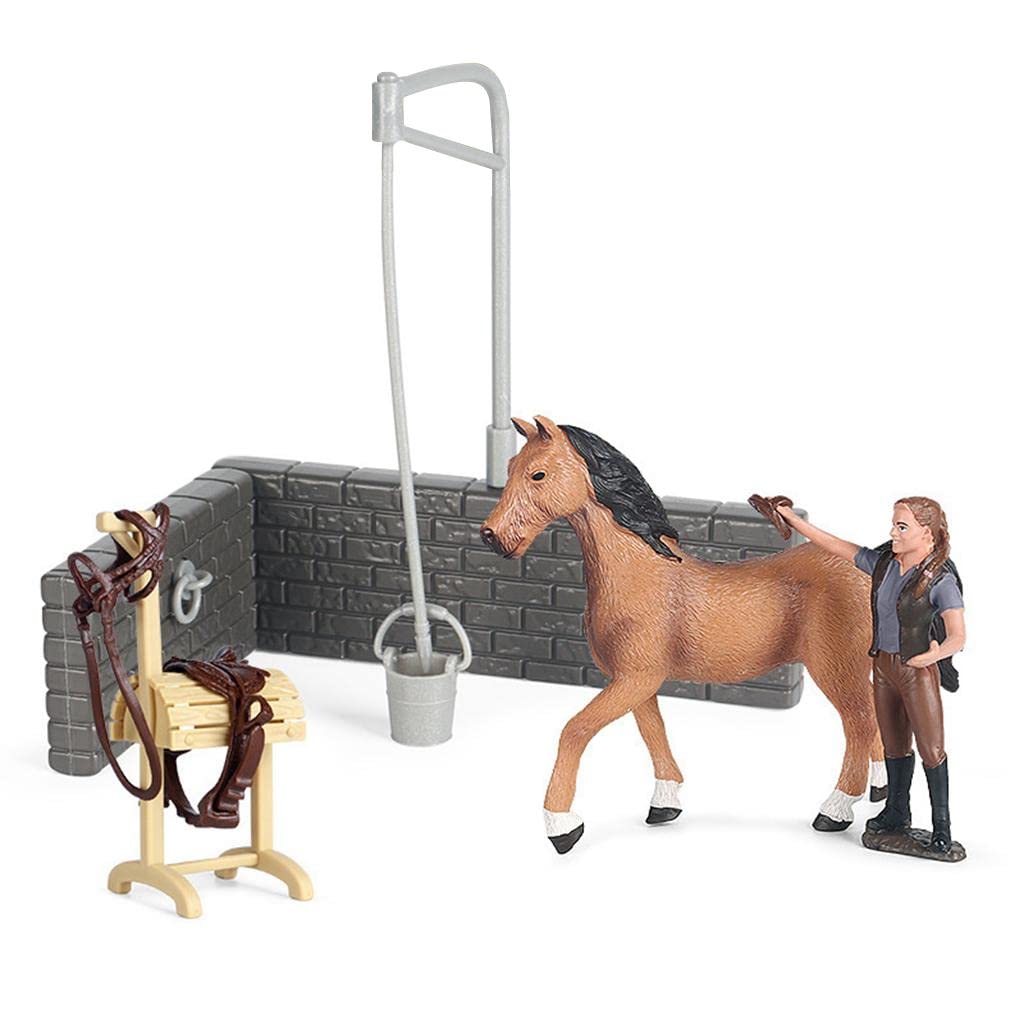 Almencla Action Figure Animali Playset Figure Scene Modelli Fattoria Simulazione PVC Dipinto a Mano Regalo Educativo Apprendimento Creativo Adatto a Progetti