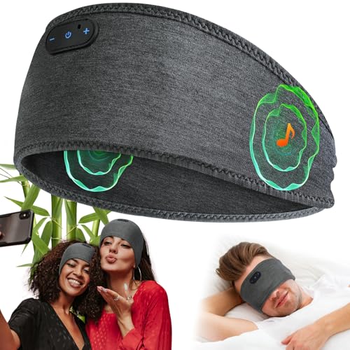 Écouteurs de sommeil Bluetooth sans fil MUSICOZY bandeau anti-bruit coton de bambou pour dormir