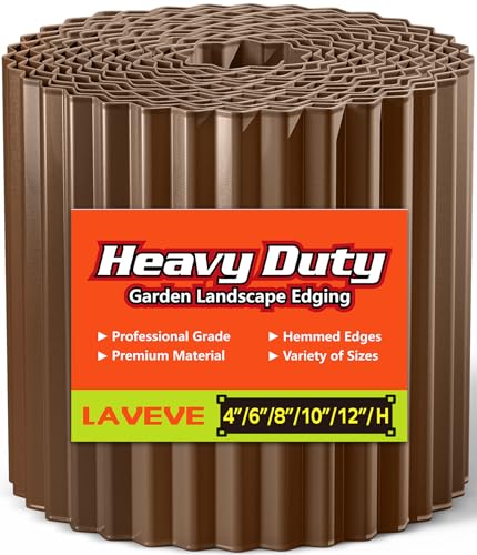 LAVEVE Corrugated Metal Garden Edging 6' x 40Ft,...