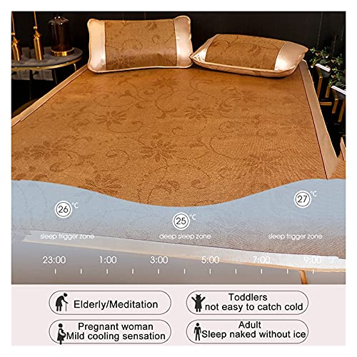 Cama de verão Tapete de dormir Tapete dobrável de vime Tapete de resfriamento Tapete de bambu para c