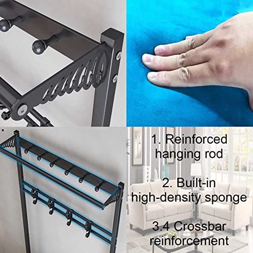 Sxfywym Household Clothes Rack - Floor Type Clothes Hanger - Clothes Hanger With Shoe Rack - Multi Functional Storage Hanger, Clothes Hanger Organizer Stand Strong Bearing Capacity #TOP1