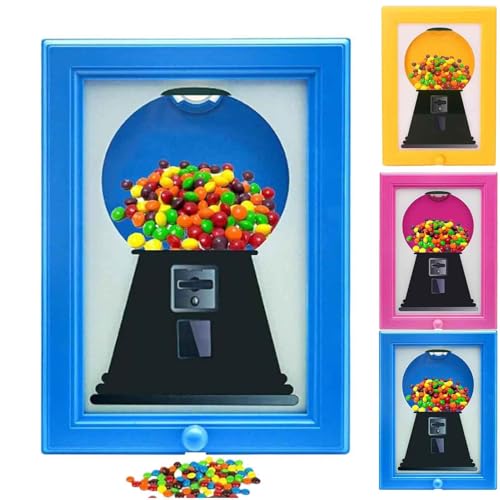 Distributore di cornici per foto di caramelle, dispenser di dolci con cornice per foto, macchina per immagini di Gumball, dispenser per caramelle da parete, per piano di lavoro della scrivania o