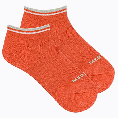Image of Merrell womens 1 Pack Zoned Low Cut Light Hiker Hiking Socks, Onyx