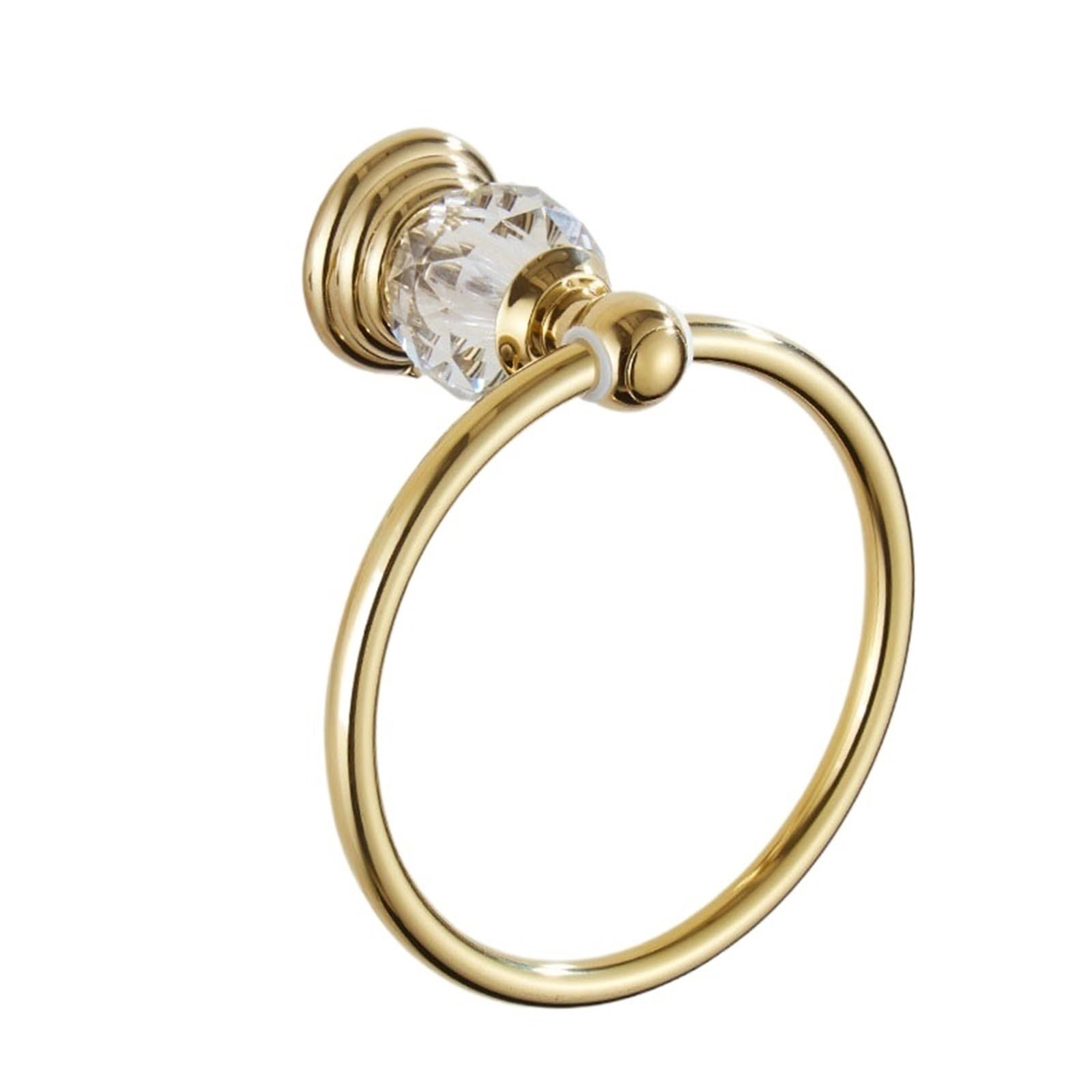 Towel Rail Towel Ring Bathroom Towel Rack Holder Chrome Towel Ring,Towel Bar Bathroom Accessories(Gold)
