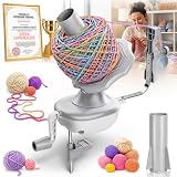 3.0 Upgrade Yarn Winder for Knitting and Crocheting【Top Precision Gear】Gray | 【S-Grade】Compact Manual Yarn Ball Winder, Fits Thick & Thin Yarns, Super Strong Tension, Ideal for Home and Studio