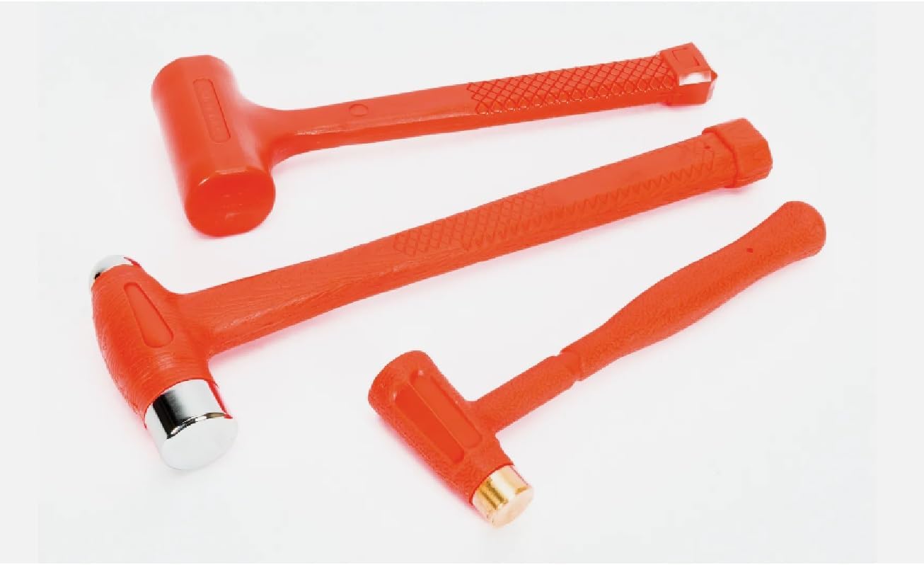 NEW 3 PC Deadblow Hammer Set, Brass Cap,Ball Peen, Deadblow