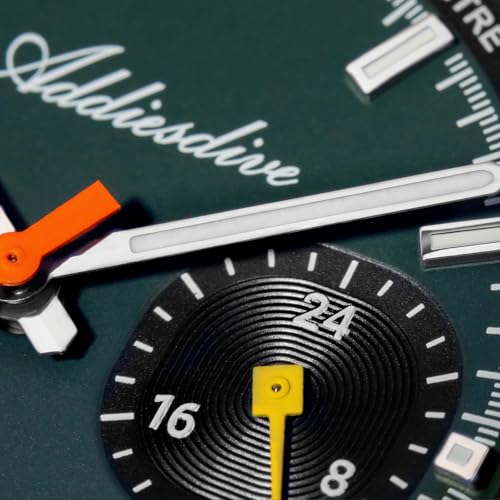 Image of ADDIESDIVE 38 MM Chronograph Watch VK64 Sweep Second Movement Tachymeter Mark FKM Rubber Strap BGW9 Super Lume Colourful Outdoor Sports Watches for Men Women