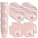 21st Finally Twenty One Pink and Gold Birthday Party Supplies Set Plates Napkins Cups Tableware Kit for 16