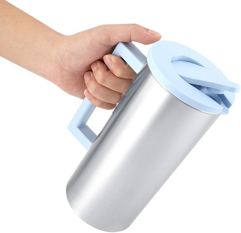 Raguso 1800ml Multi-purpose Water Pitcher Stainless Steel Tea Pitcher Coffee Pitcher Surface Coffee Mugs With Lid For Home Kitchen(blue) - Image 6
