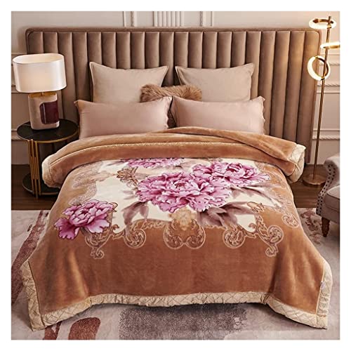 Coperta Invernale Spessa e Reversibile - Lussuosa Coperta da Letto in Pelliccia Sintetica a 2 Strati per Letti King Size - Coperta in Visone Appesantita e Accogliente - Ideale per le Notti Fredde - Ki