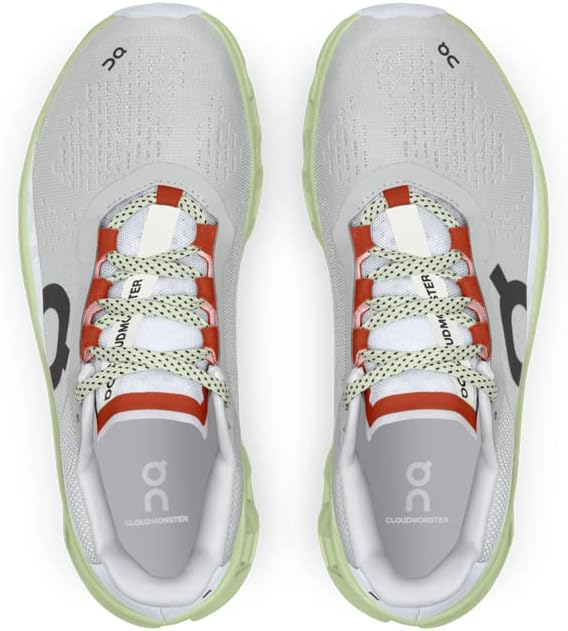 On Women's Cloudmonster Sneakers, Glacier | Meadow, Green, 10.5 Medium US
