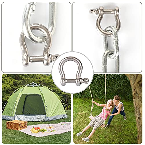 image for Yision 20pcs 1/4 Inch Screw Pin Anchor Shackle, M6 6mm Stainless Steel