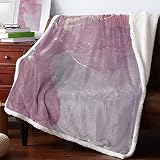 EYHLKM Dandelion Plant White Sherpa Blanket Double Thick Velvet Flannel Bedspreads Office Nap Throw