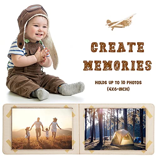 Urban Kiddy™ My First Adventure Book | Baby Photo Album | Soft Baby Book First Year Baby Album Gift Set For Newborn Toddler & Kids Baby Shower - Memory Album Holds 4X6 Photos #TOP2