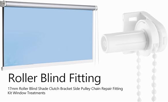 Wytino 17mm Roller Blind Fittings, Repair Kit, Replacement Parts, Roller Blind Shade Clutch, Bracket, Side Pulley Chain