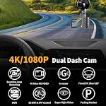 WANLIPO Cam avant et arrière Dash,4K Camion Dash double canal pour voiture,5G WiFi,2" IPS,Gratuit 64GB Carte,4K+1080P Caméra de Dash, contrôle d'application, enregistrement de boucle, G-sensor,WDR,Vision nocturne, 24H Moniteur de stationnement