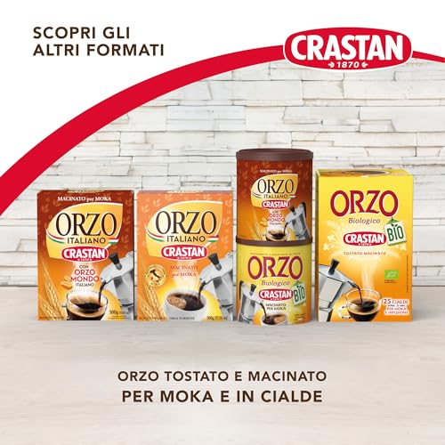 CRASTAN 1870 - Cialde (diametro 55mm) - Orzo Biologico - 6 Box da 25 Cialde - Totale 150 cialde - Per Moka o Infusione - Naturalmente privo di caffeina e di zuccheri - Immagine 5