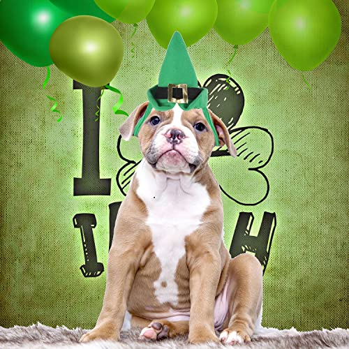 St. Patirck's Day Dog Leprechaun Costume,Green Leprechaun Hat for Dog Cat Irish Saint Patricks Day Accessories